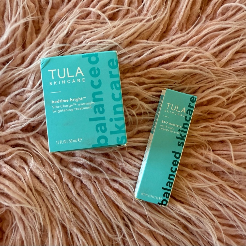NIB Tula Skincare Bedtime Bright Vita Charge Lip Peptide Treatment mask